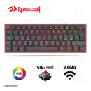 TECLADO REDRAGON FIZZ PRO K616 | ESPAÑOL | INALAMBRICO | MECANICO | SW-RED | RGB | NEGRO