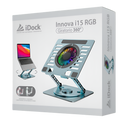 SOPORTE PARA LAPTOP IDOCK INNOVA I15 360° | ALUMINIO | PLATEADO | RGB