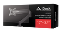 BRAZO - RACK PARA MONITOR IDOCK AK100 | 17" - 32" | NEGRO