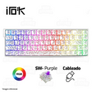 TECLADO MAGNÉTICO 8K IROK MERCURY 68 | INGLES | CAROTMAS MER68 | SW-PURPLE | RGB | CABLEADO | BLANCO