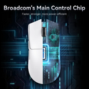 MOUSE ATTACK SHARK X11 | BASE DE CARGA | INALAMBRICO - BLUETOOTH | 22,000 DPI | BLANCO