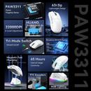 MOUSE ATTACK SHARK X11 | BASE DE CARGA | INALAMBRICO - BLUETOOTH | 22,000 DPI | BLANCO