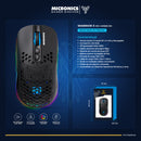 MOUSE MICRONICS WARRIOR GM828-3M | INALAMBRICO | 4,800 DPI | RGB | NEGRO