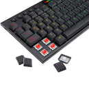 TECLADO REDRAGON HORUS FS K618 | INALAMBRICO | MECANICO | LOW PROFILE | SW-RED | RGB | NEGRO