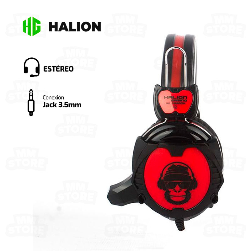 AUDIFONO HALION S2 MONO | 3.5MM | ESTEREO | ROJO