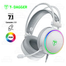 AUDIFONO T-DAGGER SONA T-RGH304W | USB | 7.1 | RGB | BLANCO