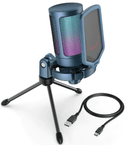 MICROFONO FIFINE A6V | RGB | CONDENSADOR | AZUL