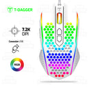 MOUSE T-DAGGER IMPERIAL T-TGM310RGB | 7200DPI | RGB | BLANCO