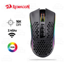 MOUSE REDRAGON STORM PRO M808-KS | INALAMBRICO | 16,000 DPI | RGB | NEGRO