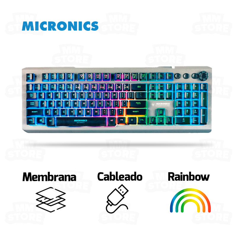 TECLADO MICRONICS AVANTY MIC K710 | MEMBRANA | RAINBOW