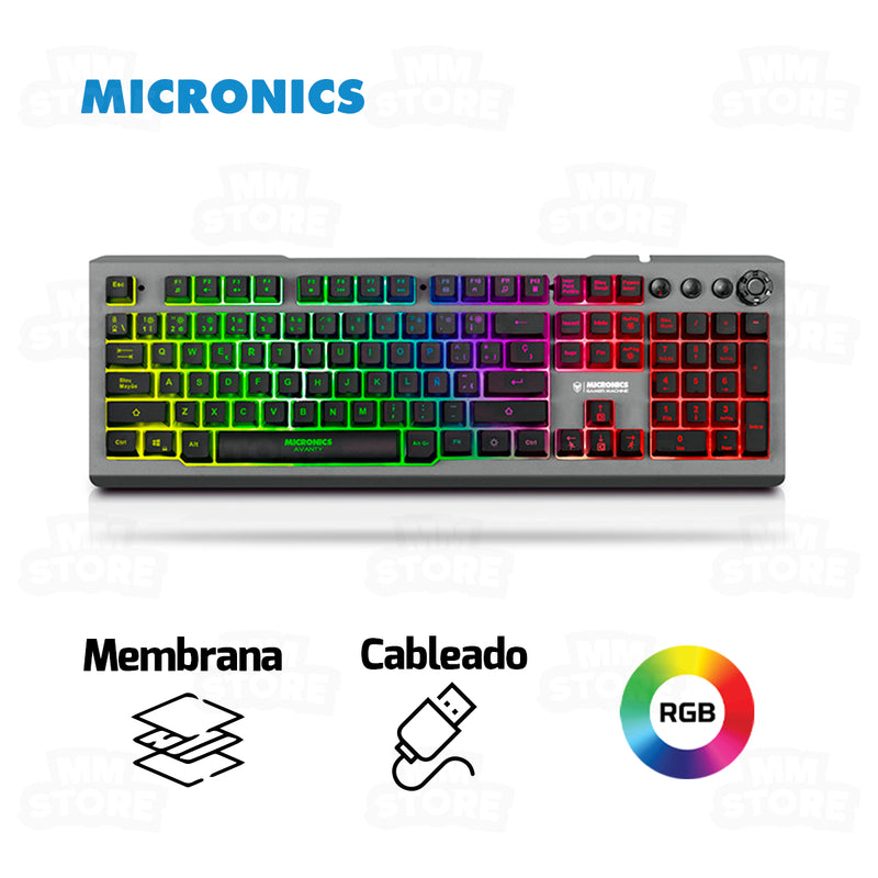 TECLADO MICRONICS AVANTY MIC K711 | MEMBRANA | RGB