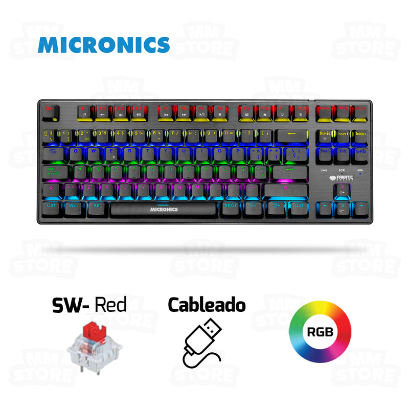TECLADO MICRONICS RACING FK1013 | MECANICO | SW-RED | RGB