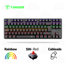 TECLADO T-DAGGER BORA LITE | ESPAÑOL| MECANICO | SW-RED | RAINBOW | NEGRO
