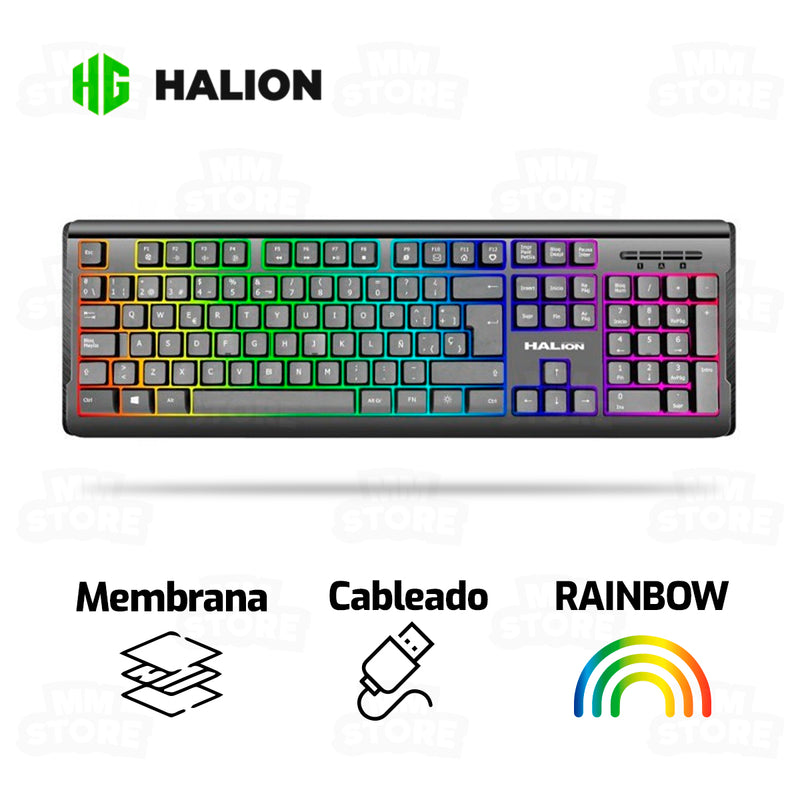 TECLADO HALION HA-K640 | MEMBRANA | RAINBOW