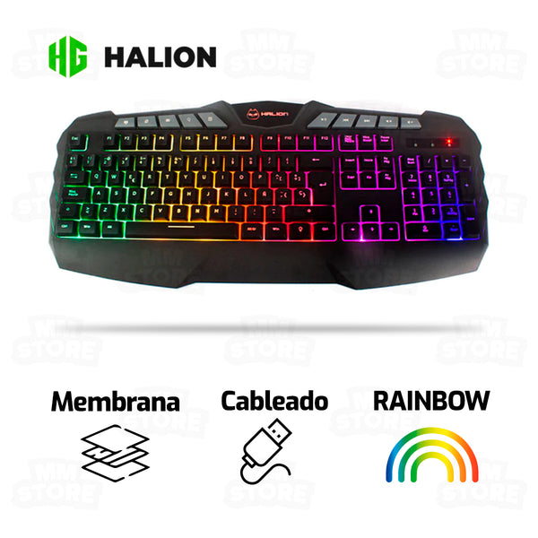 TECLADO HALION KATANA HA-K810 | SEMI-MECANICO | RAINBOW