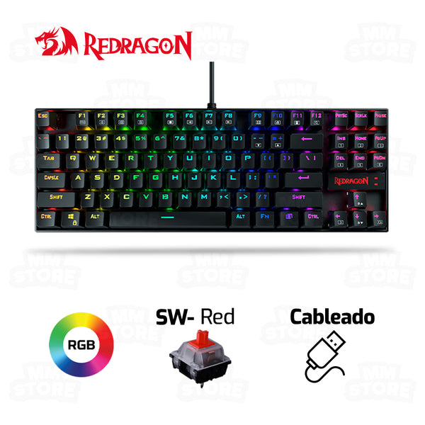 Teclado Gamer Redragon Dark Avenger K568-RGB Switch Rojo