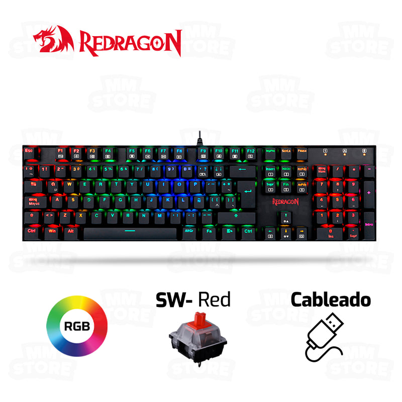 TECLADO REDRAGON MITRA K551 | MECANICO | SW-RED | RGB